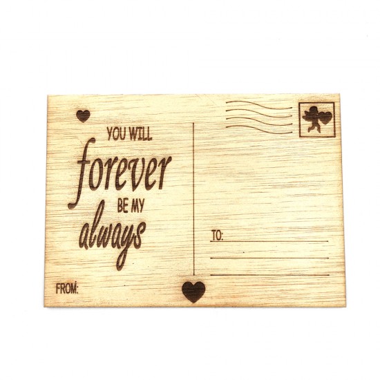 Ξύλινη card postal "YOU ARE FOREVER BE MY ALWAYS"