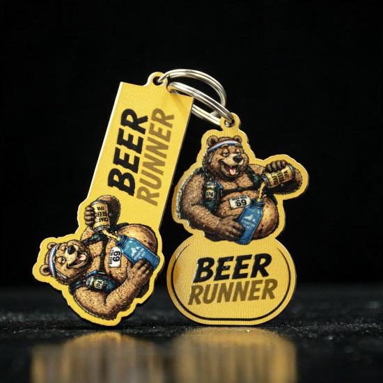 Κρεμάστρα μεταλλίων & Μπρελόκ "THE BEER RUNNER"