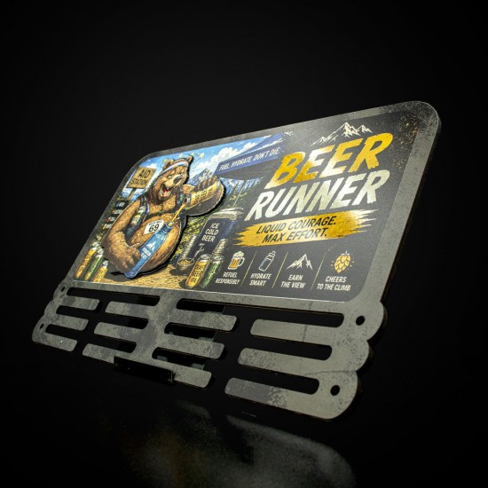 Κρεμάστρα μεταλλίων & Μπρελόκ "THE BEER RUNNER"