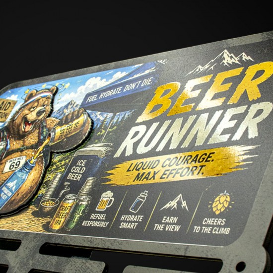 Κρεμάστρα μεταλλίων & Μπρελόκ "THE BEER RUNNER"