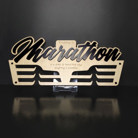 Κρεμάστρα μεταλλίων "Finishing a Marathon"