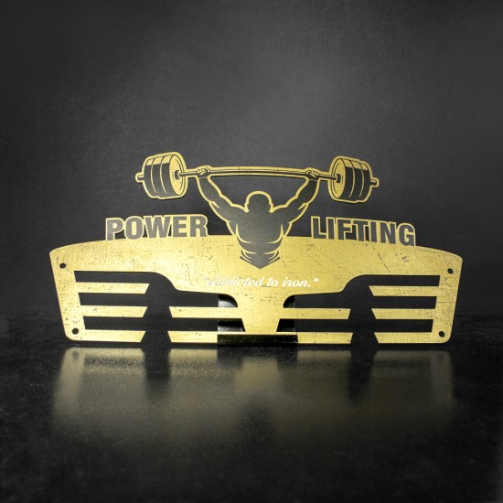 Κρεμάστρα μεταλλίων "Power Lifting - Addicted to iron"