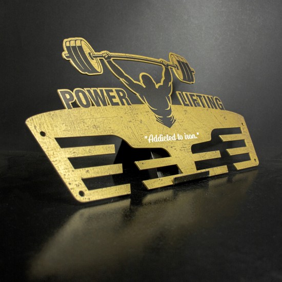 Κρεμάστρα μεταλλίων "Power Lifting - Addicted to iron"