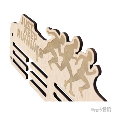 Κρεμάστρα μεταλλίων " JUST KEEP RUNNING"