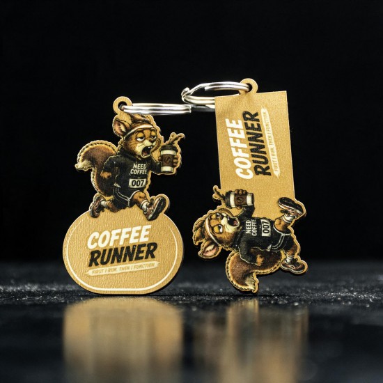 Κρεμάστρα μεταλλίων & Μπρελόκ "THE COFFEE RUNNER"