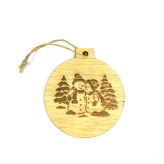 Χριστουγεννιάτικο ξύλινο  στολίδι με φιγούρα