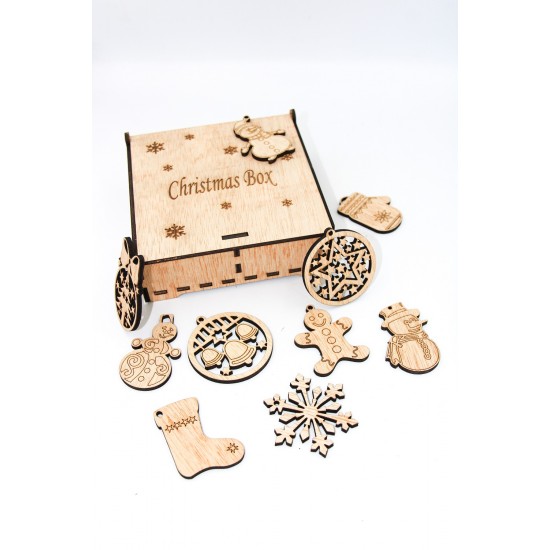 Χριστουγεννιάτικο ξύλινο κουτί